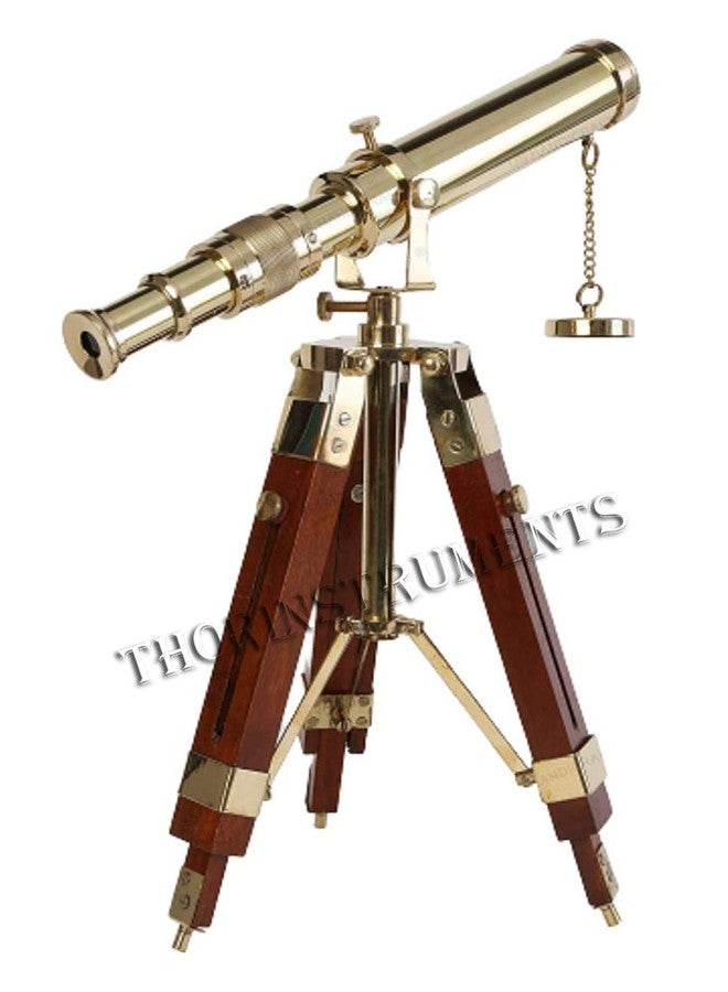 THOR INSTRUMENTS Vintage Brass Nautical Telescope with Table Tripod Stand Desktop Telescope for Home Decor Rustic Vintage Home Decor Gifts - Image 4